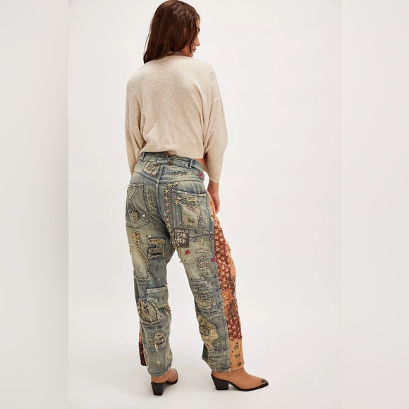 Magnolia Pearl Washed Side Stripe Jeans Free People - Picture 2 of 16